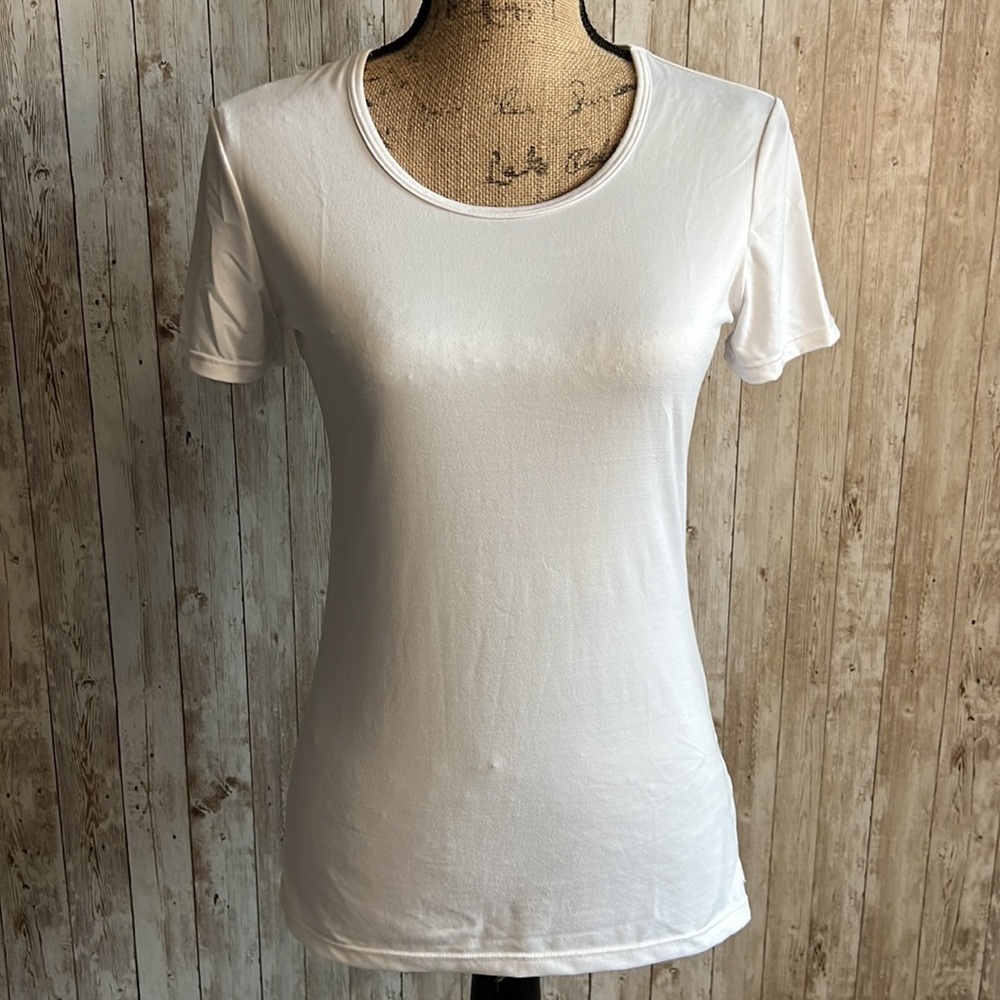 32 Degrees Women's Scoop-Neck White Tee